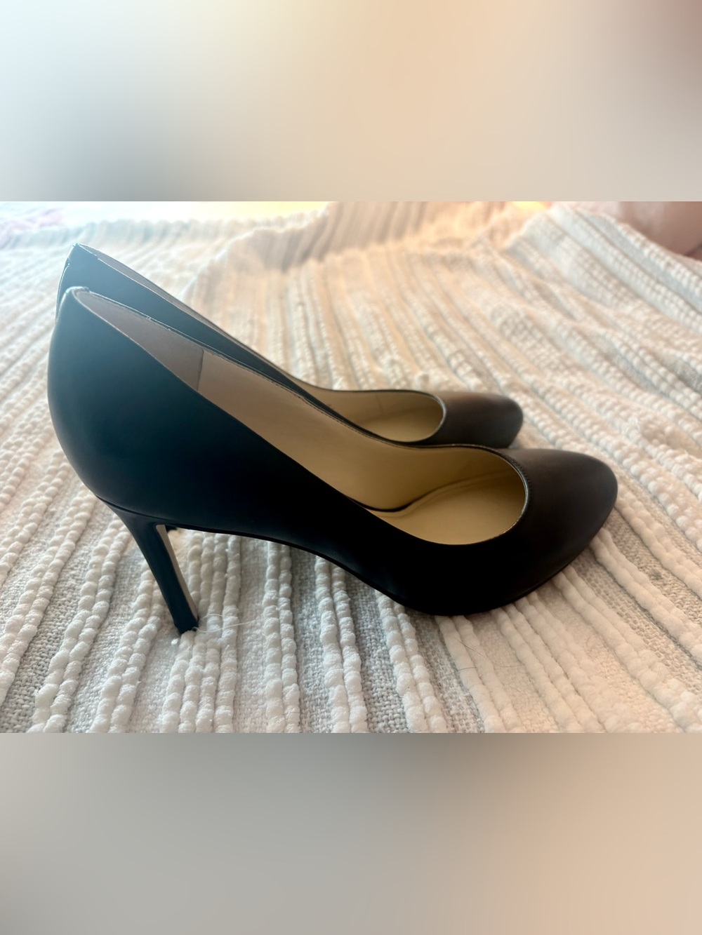 Nine West Black Classic Round-Toe High Heels